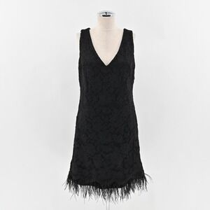 Nicole Miller Black Lace Mini Dress
